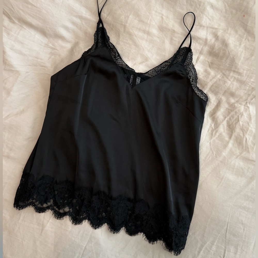 Black Lace Trim Camisole
